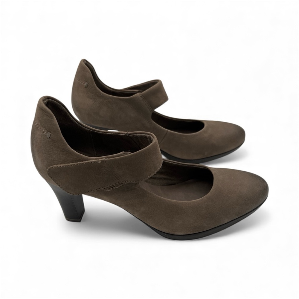 Tamari’s Mary Jane Leather Heels Size EU 40 (US 9) Gray/Taupe